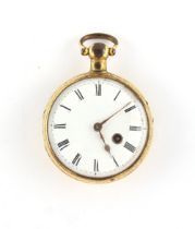 The Henry & Tricia Byrom Collection - an early 19th century gilt cased pocket watch, the verge fusee