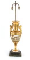 Property of a deceased estate - an early 19th century French porcelain vase, with burnished gilt