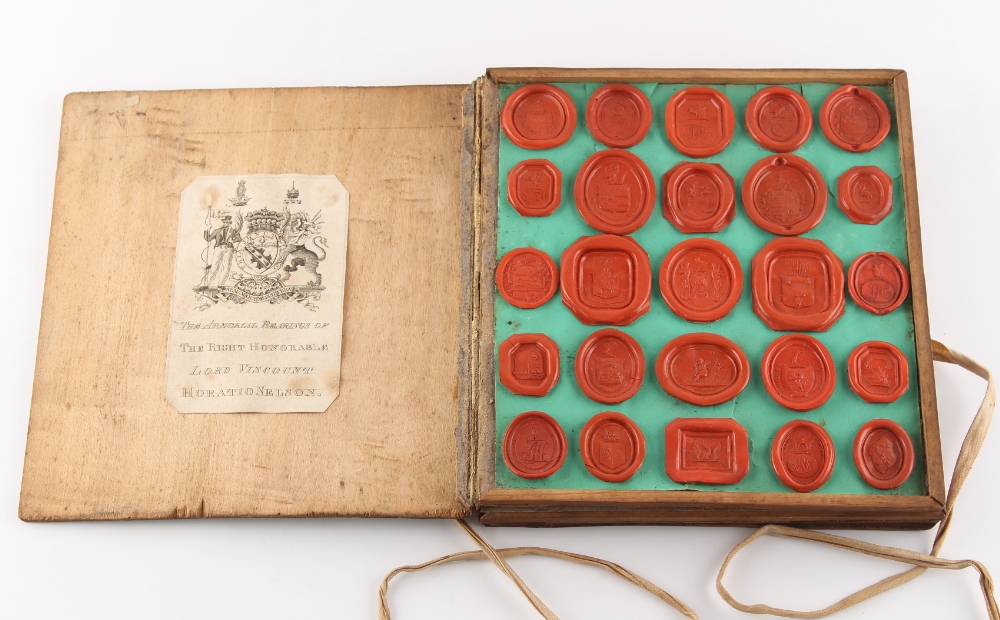 Property of a deceased estate - a collection of one hundred early 19th century red wax seals,
