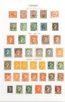 Property of a deceased estate - stamps - Canada: 1859-1948 a collection on leaves including 1859 1c,