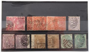 Property of a deceased estate - stamps - Great Britain: 1862-64 small check letters, a selection