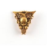 Property of a lady - a 1950 American U.S. Naval Academy 14ct gold badge, by The Bailey Banks &