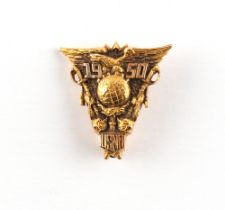 Property of a lady - a 1950 American U.S. Naval Academy 14ct gold badge, by The Bailey Banks &