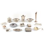 Property of a lady - a quantity of small silver items, mostly English, also including an Austrian