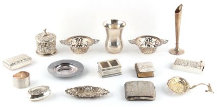 Property of a lady - a quantity of small silver items, mostly English, also including an Austrian