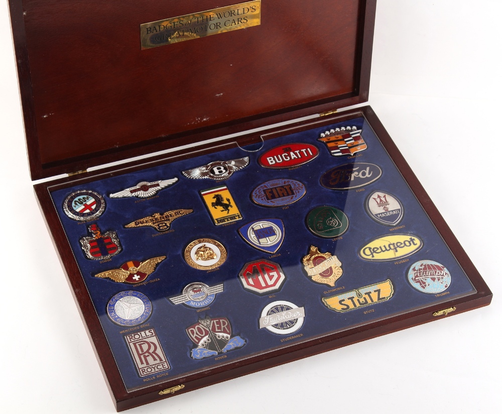 Property of a deceased estate - BADGES OF THE WORLD'S GREAT MOTOR CARS - a collection of twenty-five