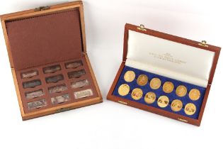 Property of a deceased estate - a cased set of twelve limited edition silver ingots - ROYAL