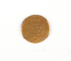 Property of a lady - gold coin - a very worn George III gold spade guinea, traces of solder from