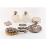 Property of a lady - a quantity of assorted silver & silver mounted items including a pair of