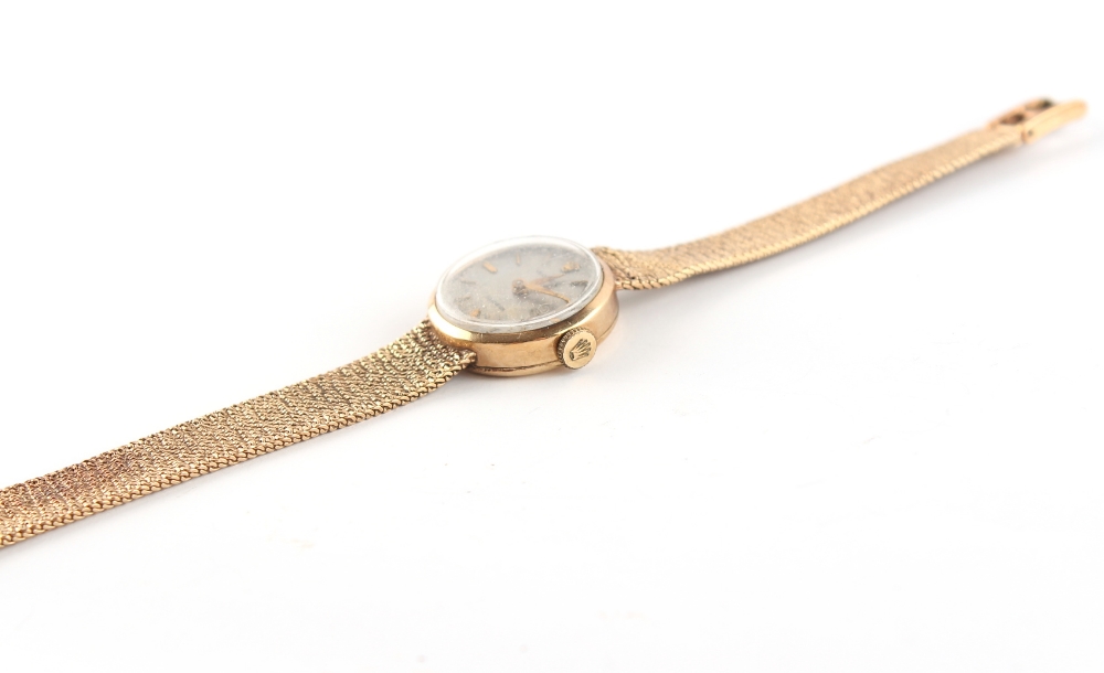 Property of a lady - a lady's Rolex Precision 9ct gold cased wristwatch with integral 9ct gold - Image 2 of 2