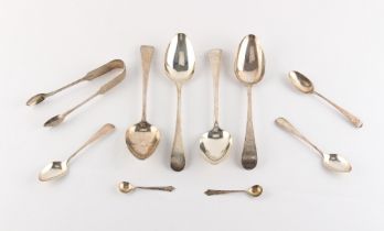 Property of a lady - a quantity of silver flatware, mostly Georgian, including a pair of old English