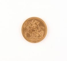 Property of a gentleman - gold coin - a 1904 King Edward VII gold full sovereign, London mint.