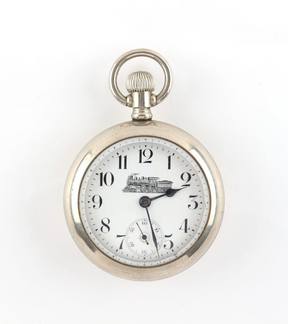 Property of a deceased estate - railway interest - an American New Era keyless wind pocket watch,