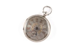 Property of a lady - a Victorian silver open faced pocket watch, the unsigned fusee movement with