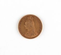 Property of a lady - gold coin - an 1889 Queen Victoria jubilee head full sovereign.