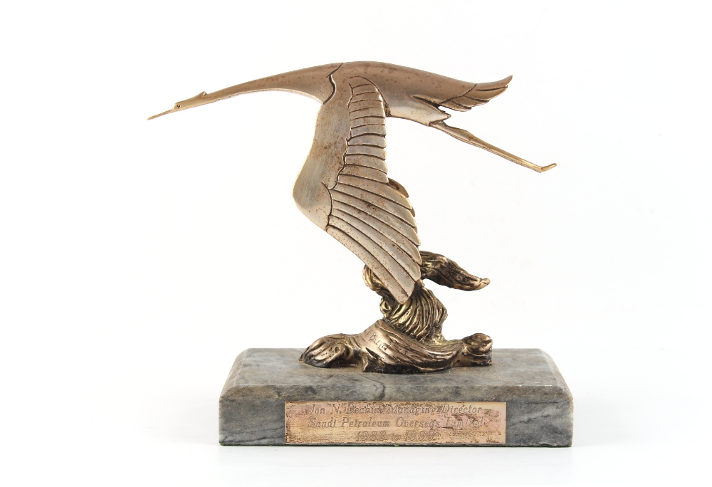 Property of a deceased estate - after Francois Bazin - a Hispano-Suiza nickel plated bronze '