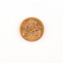 Property of a gentleman - gold coin - a 1915 King George V gold full sovereign, London mint.