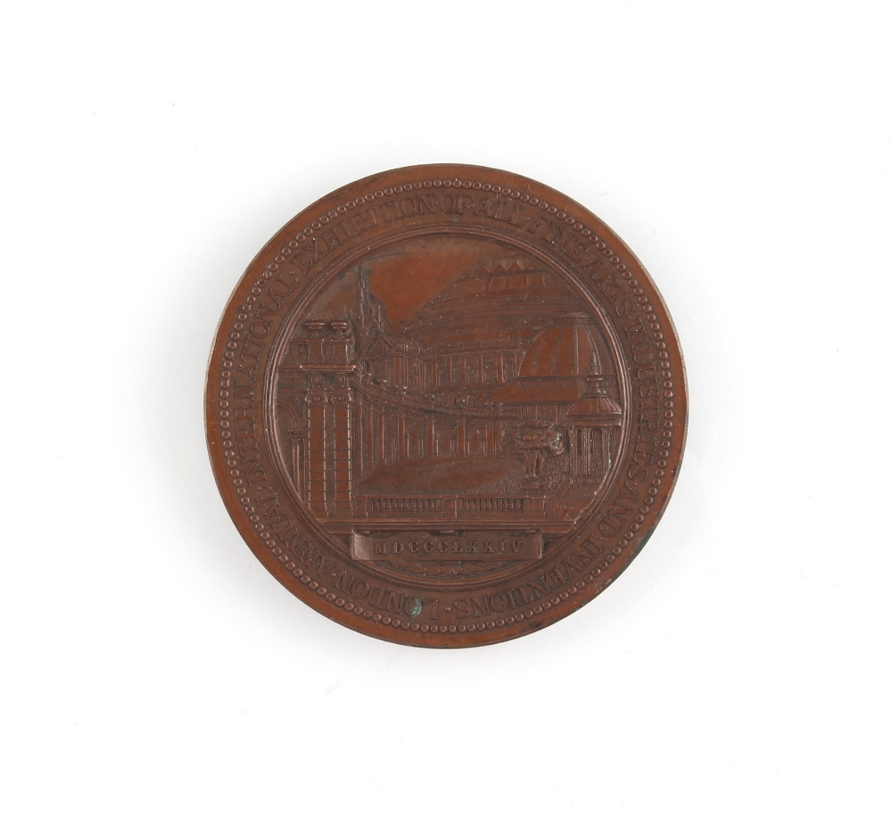 Property of a deceased estate - a bronze commemorative exhibitors medal by George T. Morgan and J.E. - Image 2 of 2