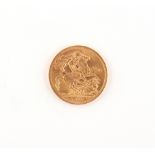 Property of a gentleman - gold coin - a 1915 King George V gold full sovereign, London mint.