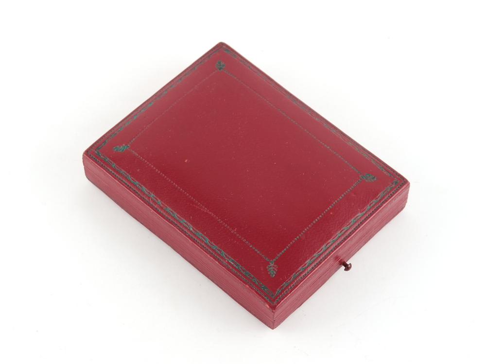 Property of a deceased estate - a maroon leather jewel box from Antrobus Fine Jewels, Old Bond - Bild 2 aus 2