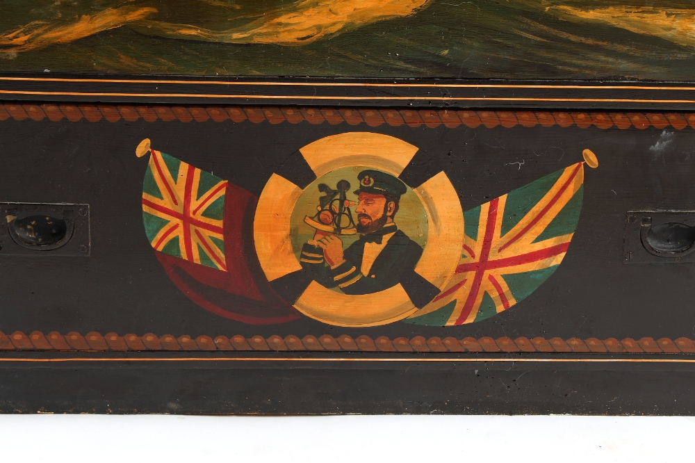 Property of a gentleman - a late 19th century painted pine chest of drawers with mahogany lined - Image 4 of 4