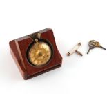 Property of a lady - a Victorian 18ct gold cased open faced mid size pocket watch, the inner case