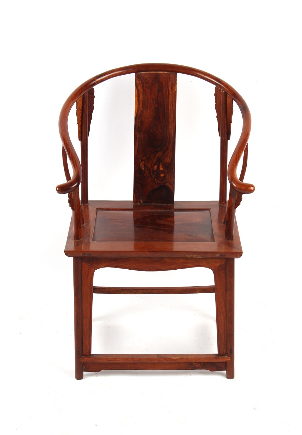 Property of a gentleman - a Chinese huanghuali horseshoe back armchair, quanyi, 20th century. - Image 2 of 4