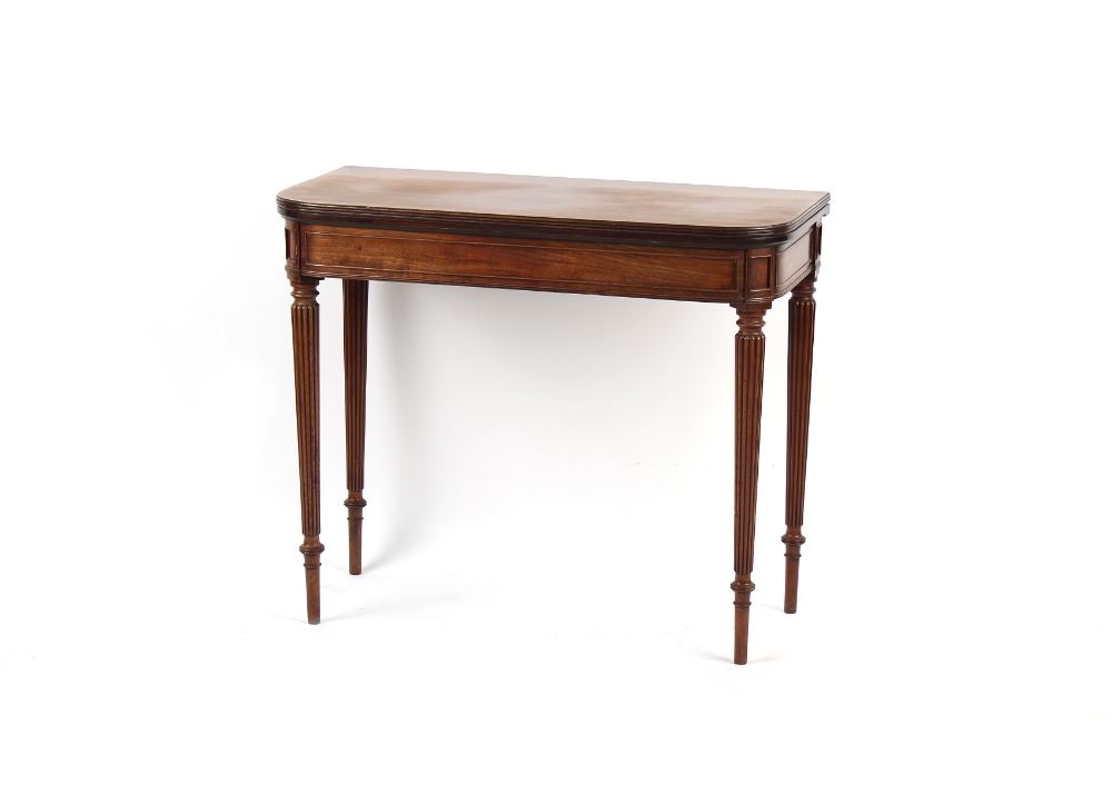 Property of a deceased estate - an early 19th century George IV mahogany foldover gate-leg tea table