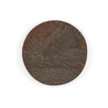 Property of a gentleman - a WWI Sinking of the Lusitania (1915) propaganda medal, cast in iron, 55mm