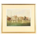 Property of a gentleman of title - after F.P. Barraud - 'CRICKET AT REPTON' - limited edition print,