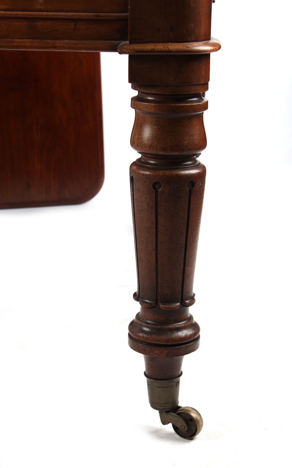 Property of a gentleman - a mid Victorian mahogany telescopic extending dining table with four extra - Image 2 of 4