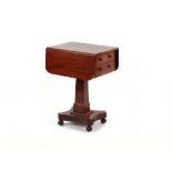 Property of a gentleman - an early 19th century William IV mahogany pedestal work table or