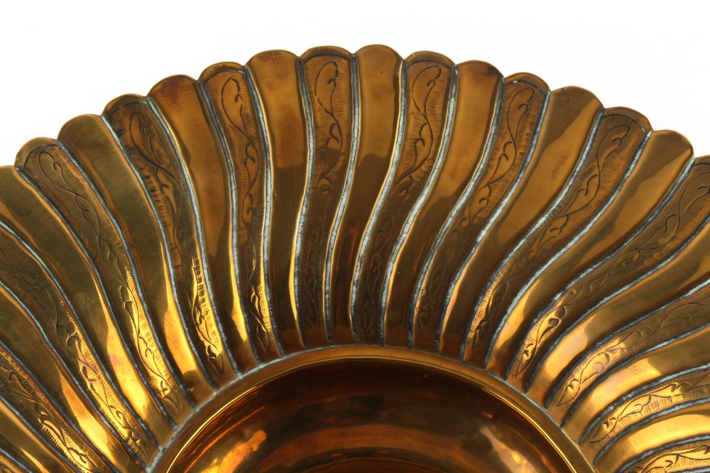 Property of a deceased estate - a Middle Eastern Ottoman Islamic brass ewer & basin, 18th / 19th - Image 3 of 5