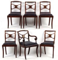 Property of a deceased estate - a set of six early 19th century Regency period mahogany & brass