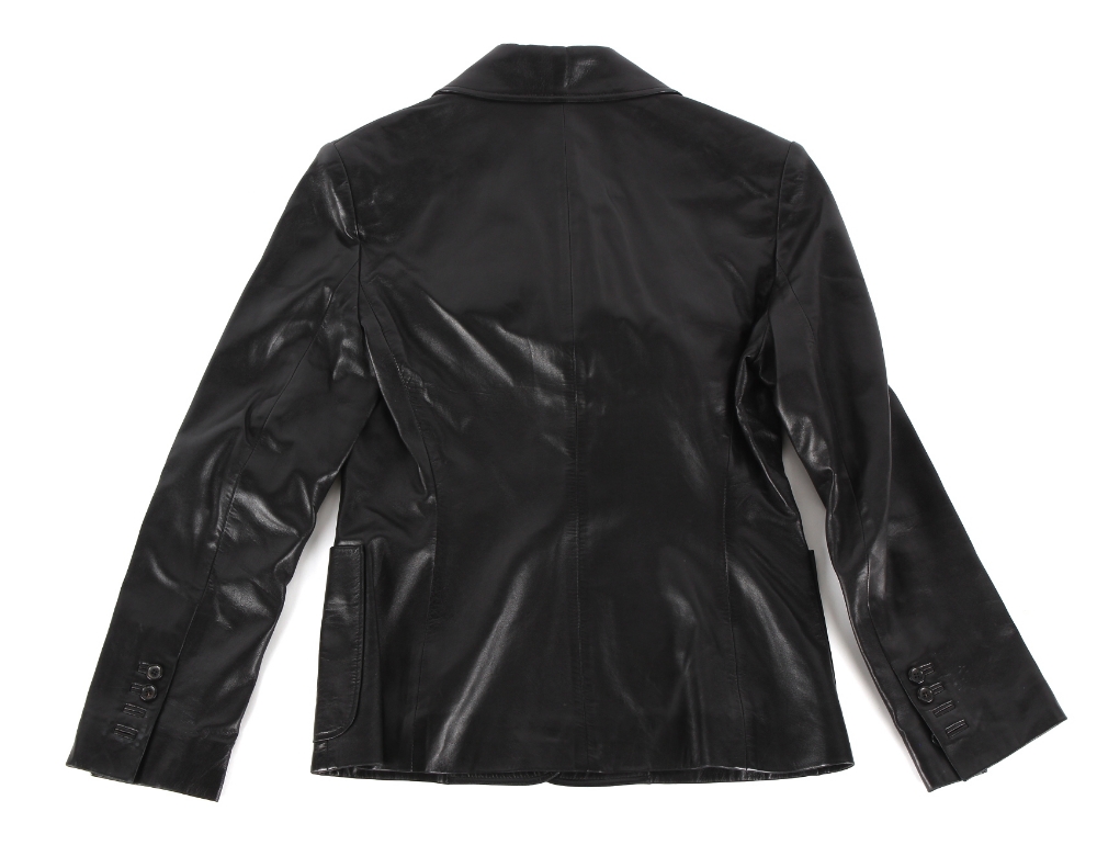Property of a lady - fashion - CELINE - a lady's black soft lambskin leather jacket, reputedly never - Image 2 of 2