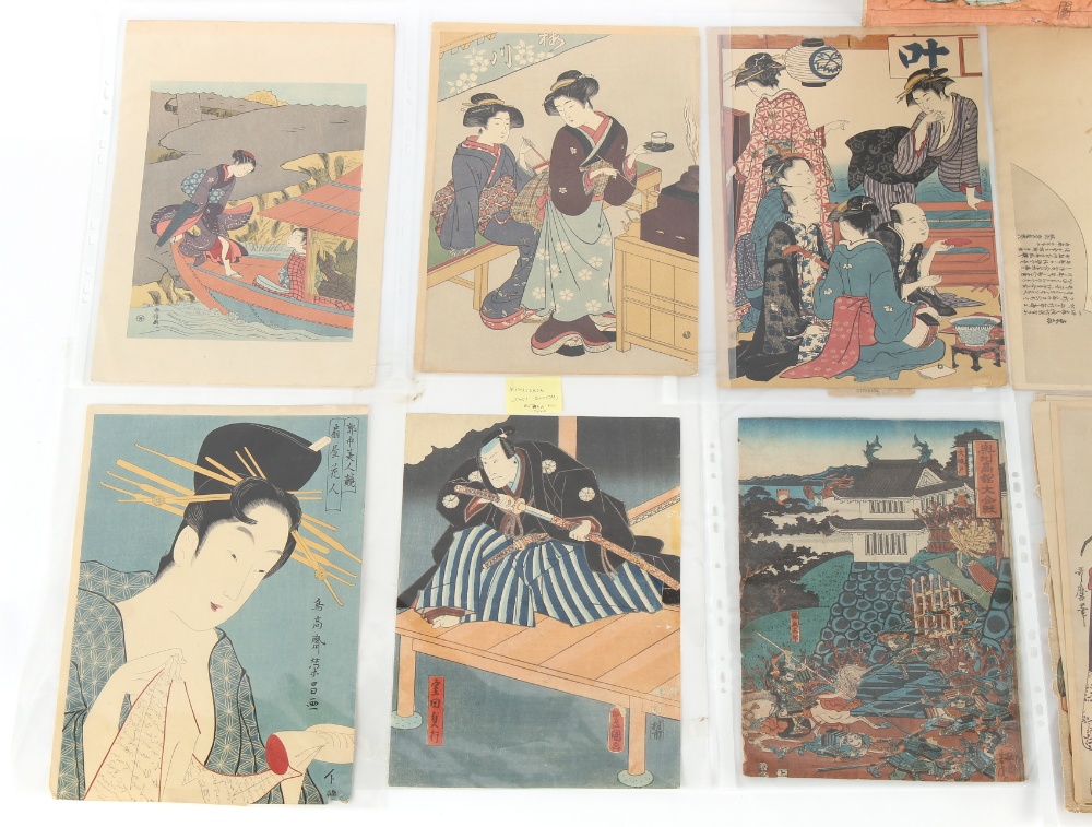 Property of a gentleman - a collection of 19 Japanese woodblock prints, Edo period & later, - Image 2 of 3