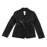 Property of a lady - fashion - CELINE - a lady's black soft lambskin leather jacket, reputedly never