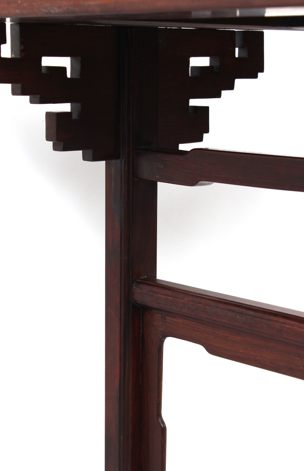 Property of a gentleman - a Chinese hardwood possibly huanghuali recessed-leg altar table, pingtou' - Image 5 of 6