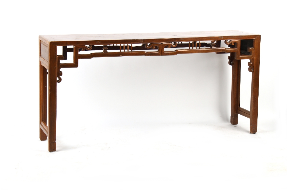 Property of a lady - a Chinese altar table, late 19th / early 20th century, 71.5ins. (181.5cms.)