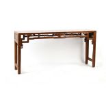 Property of a lady - a Chinese altar table, late 19th / early 20th century, 71.5ins. (181.5cms.)