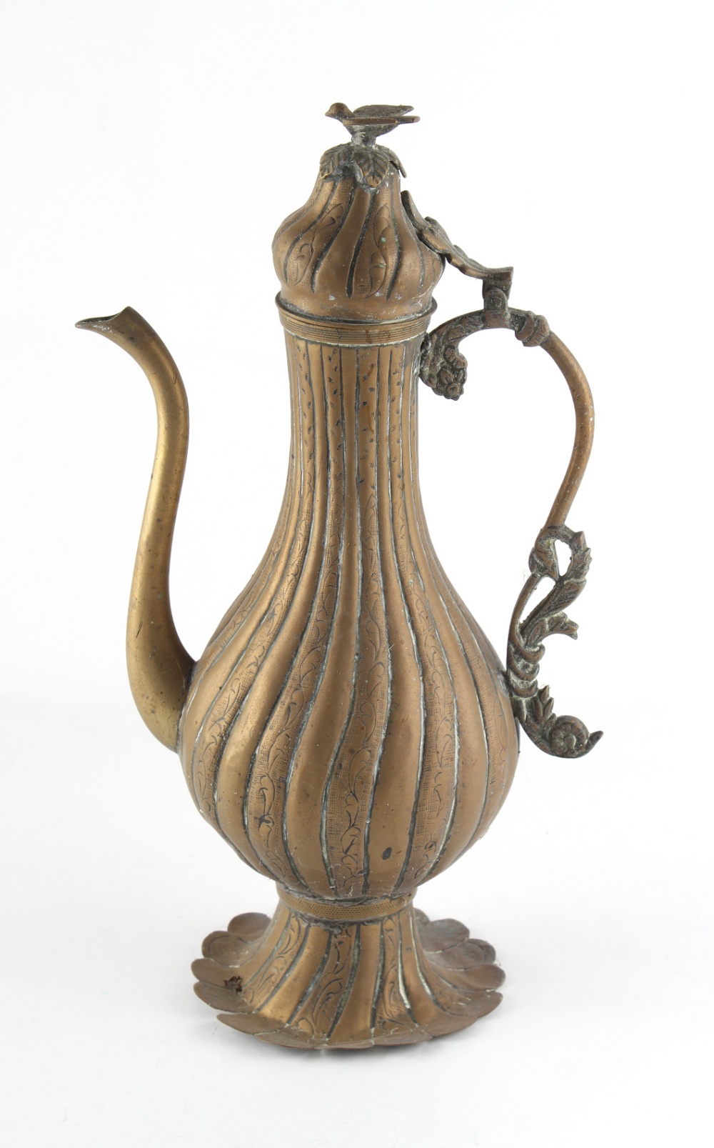 Property of a deceased estate - a Middle Eastern Ottoman Islamic brass ewer & basin, 18th / 19th - Image 5 of 5