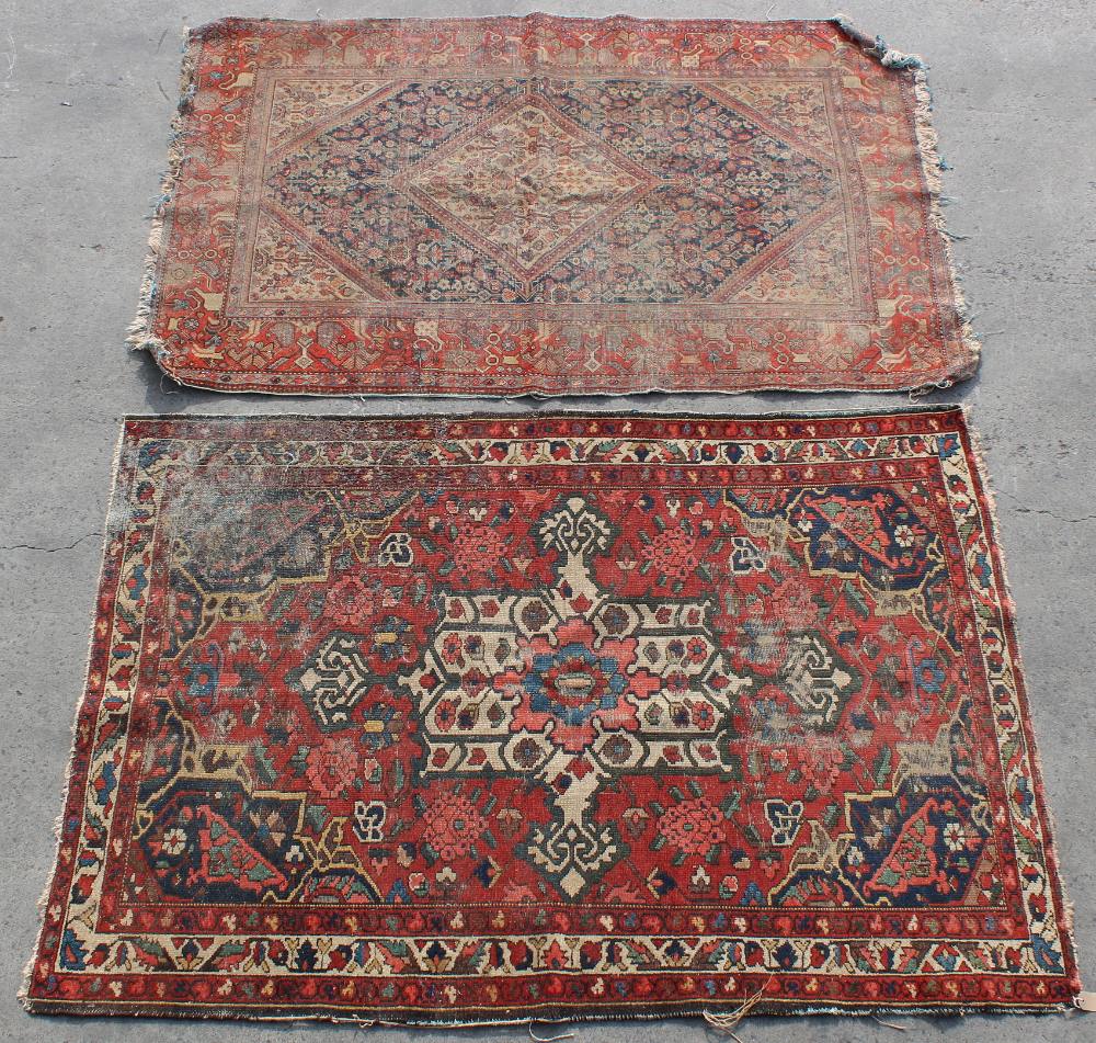 Property of a lady - an antique Fereghan rug, approximately 78 by 56ins. (198 by 142cms.); - Image 2 of 3
