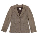 Property of a lady - fashion - ARMANI - a lady's pale brown check jacket, very little wear, EUR size