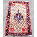 Property of a deceased estate - a modern Persian hand-knotted wool rug, with ivory field, 100 by