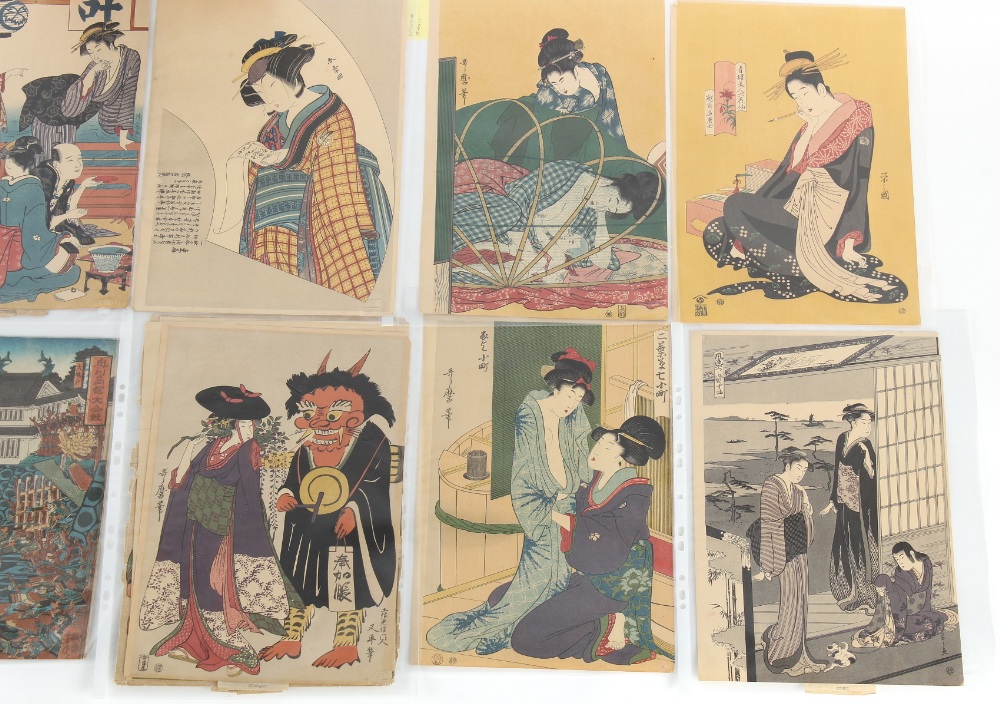 Property of a gentleman - a collection of 19 Japanese woodblock prints, Edo period & later, - Image 3 of 3