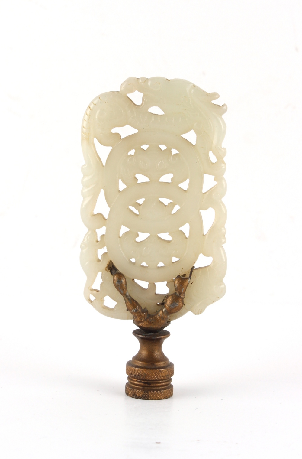 Property of a lady - a good early 20th century or earlier Chinese carved white jade pendant plaque - Image 2 of 6