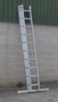 Property of a deceased estate - a Lyte NELT330 aluminium triple extension ladder (2.95m - 6.85m),