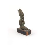 Property of a deceased estate - antiquities - an Ancient Egyptian bronze figure of Osiris as The