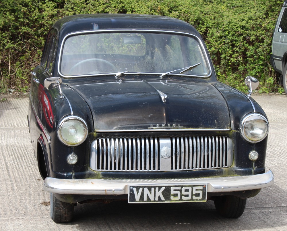 Property of a gentleman - vintage car - a 1955 Ford Consul, black, 1508 cc, petrol, manual, right - Image 2 of 9