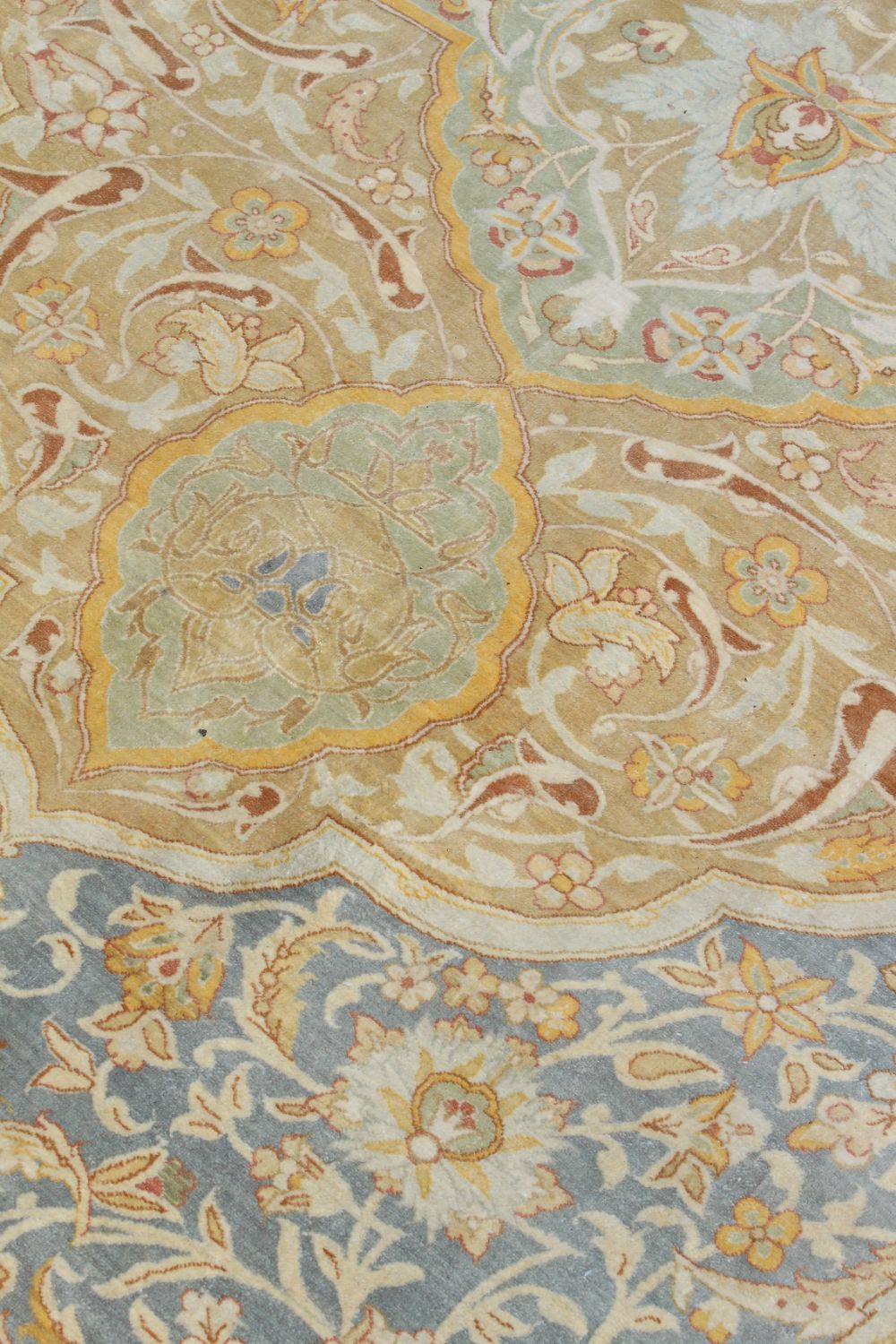 Property of a lady - a fine Persian Qum silk carpet, with pale blue ground, signed to one end - Image 2 of 5